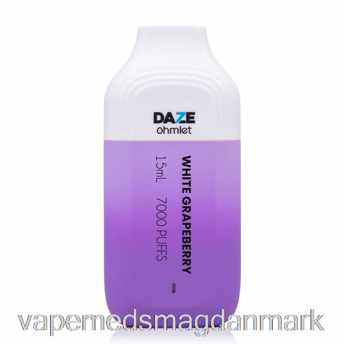 Vape Væske 7 Daze Ohmlet 7000 Engangs Hvid Grapebær